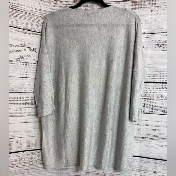 kerisma Sweater Womens Size S / M dolman sleeve V Neck Gray Knit oversized - Picture 4 of 11